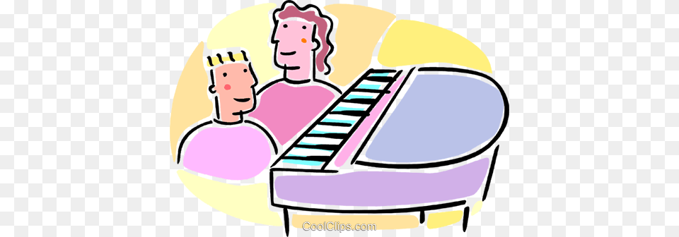 Piano Lessons Royalty Vector Clip Art Illustration, Face, Head, Person, Baby Free Transparent Png