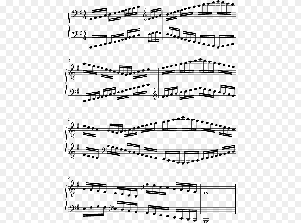 Piano Scales Contrary Motion, Sheet Music Png