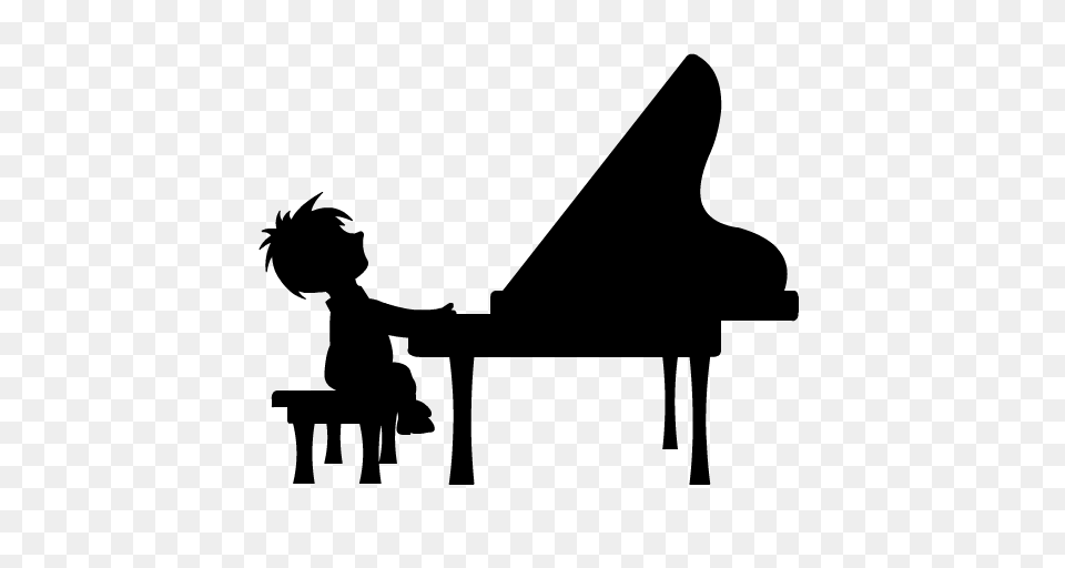 Piano Silhouette Cliparts Clip Art, Gray Free Png Download