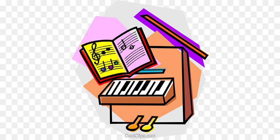Piano With Music Book Royalty Vector Clip Art Illustration, Dynamite, Weapon Free Png