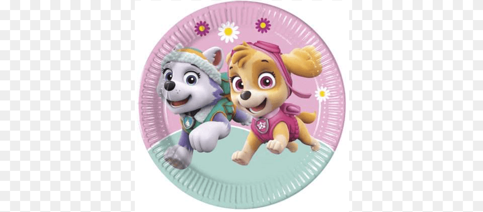 Piatti Paw Patrol Skye Amp Everest 23 Cm 8 Pz, Toy Free Png Download