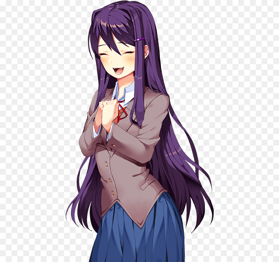 Pic Doki Doki Literature Club Yuri Happy, Publication, Book, Comics, Adult Free Transparent Png