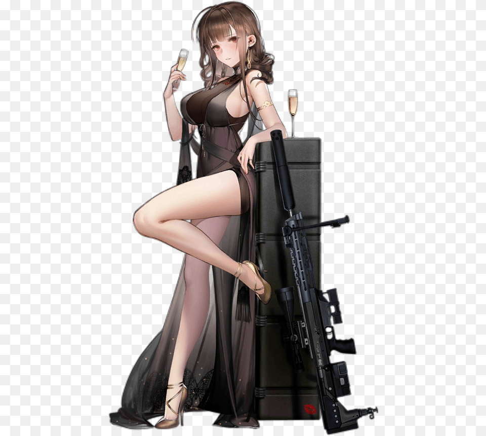 Pic Dsr50 2101 Girls Frontline Dsr, Adult, Weapon, Person, Woman Free Png Download