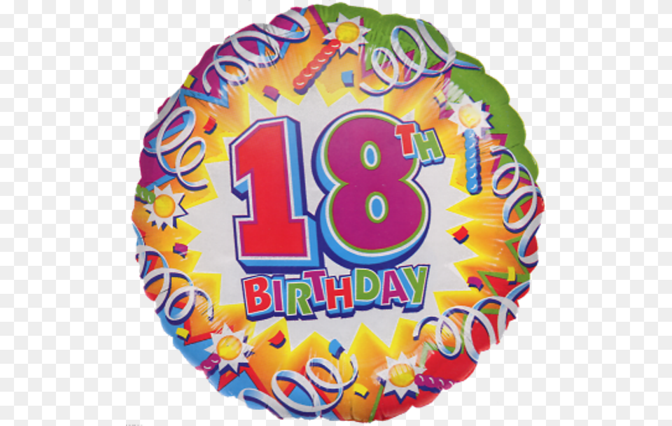 Pic Of 18th Birthday Explosion 60th Birthday Foil Balloon 46cm Uninflated, Birthday Cake, Cake, Cream, Dessert Free Transparent Png