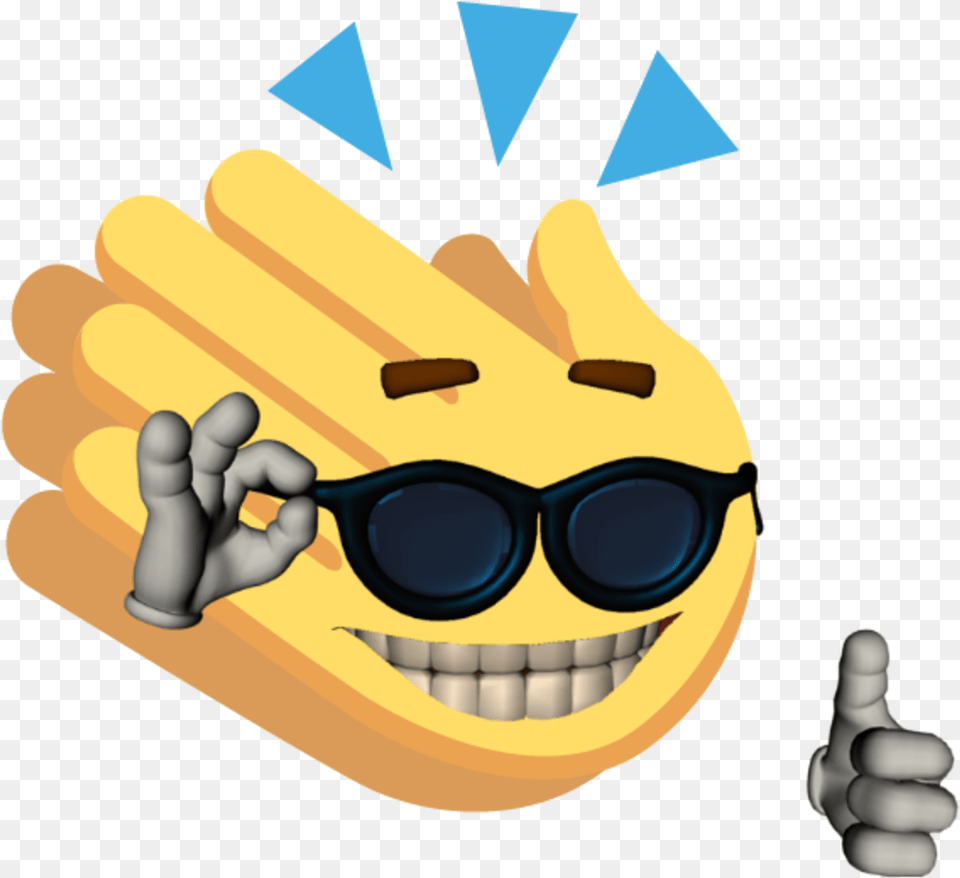 Picardia Meme Clipart Thumbs Up Sunglasses Emoji, Body Part, Hand, Person, Finger Free Png