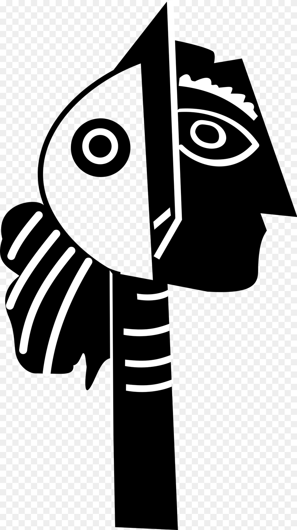 Picasso Sculpture Clip Arts, Cutlery, Fork, Stencil, Cross Png Image