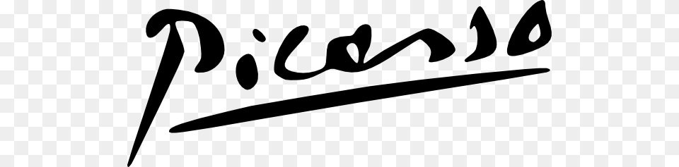 Picasso Signature Clip Art Free Vector, Handwriting, Text Png Image