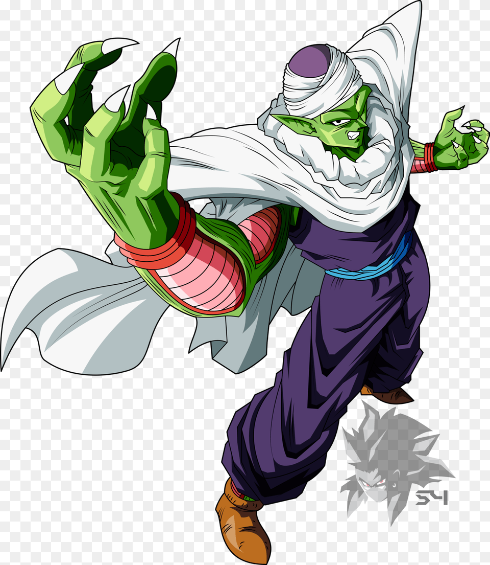 Piccolo Bape Black And White Library Piccolo With Cape, Book, Comics, Publication, Person Png