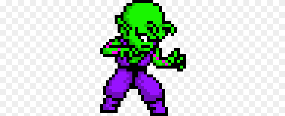 Piccolo Dragon Ball Piccolo Pixel, Green, Purple, Art, Graphics Png Image
