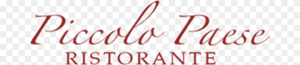 Piccolo Paese Ristorante Calligraphy, Text Free Transparent Png
