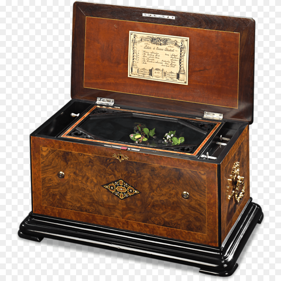 Pice Oiseau Chantant Music Box Antique Music Box, Cabinet, Furniture, Treasure Free Png