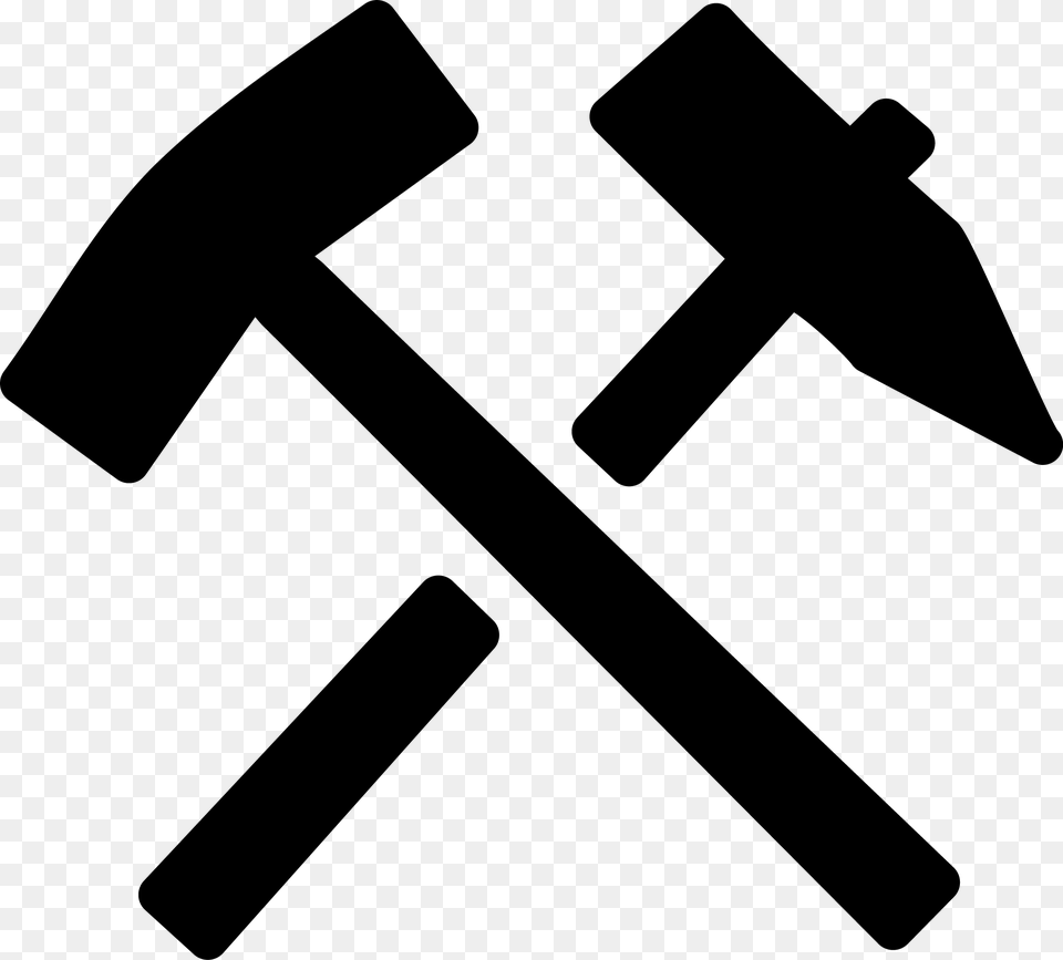 Pick And Shovel Cross, Gray Free Transparent Png