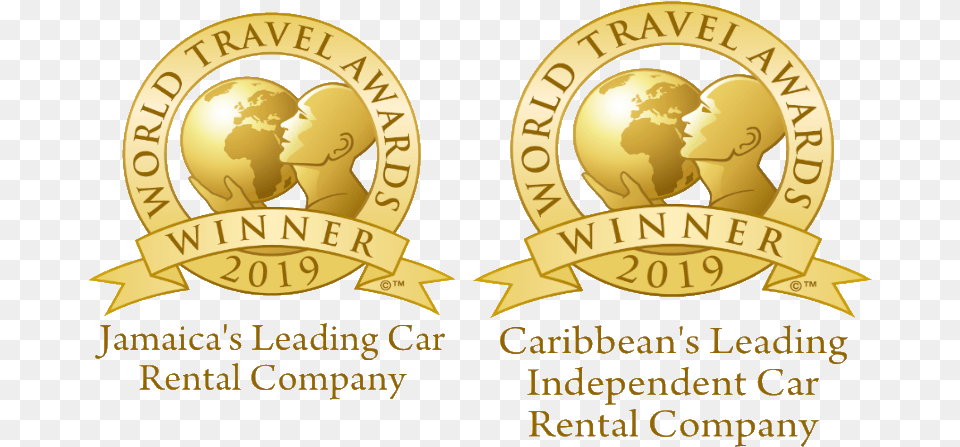Pick Up Location World Travel Award Logo 2019, Gold, Badge, Symbol, Person Png Image