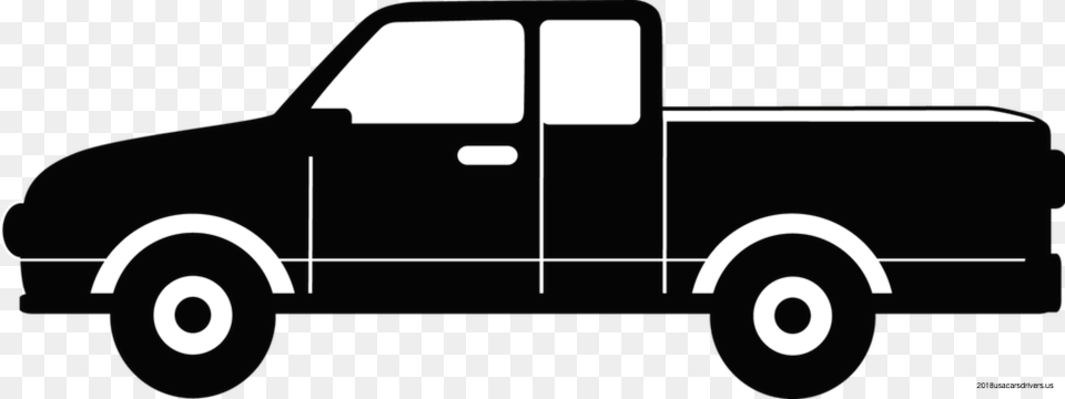 Pick Up Truck Clipart Black And White Clip Art Images, Pickup Truck, Transportation, Vehicle, Car Free Png