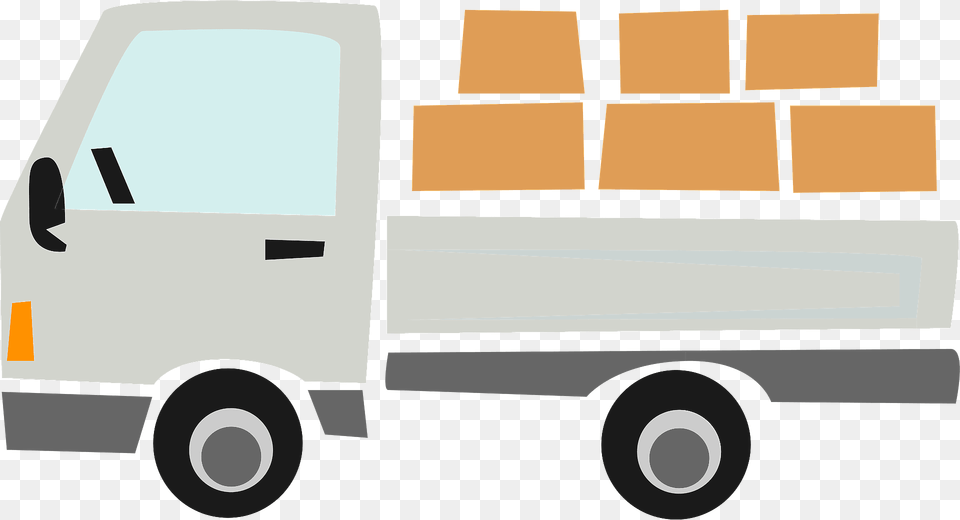 Pick Up Truck With A Load Clipart, Moving Van, Transportation, Van, Vehicle Free Transparent Png