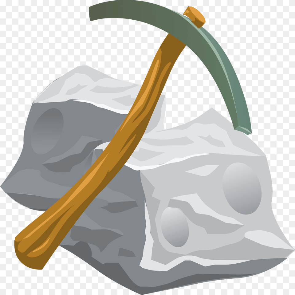 Pickaxe And Rock Clipart, Device, Animal, Fish, Sea Life Free Png