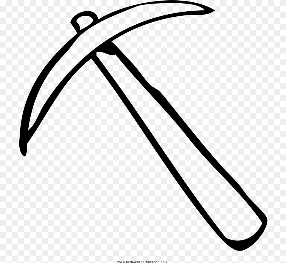 Pickaxe Coloring, Gray Png