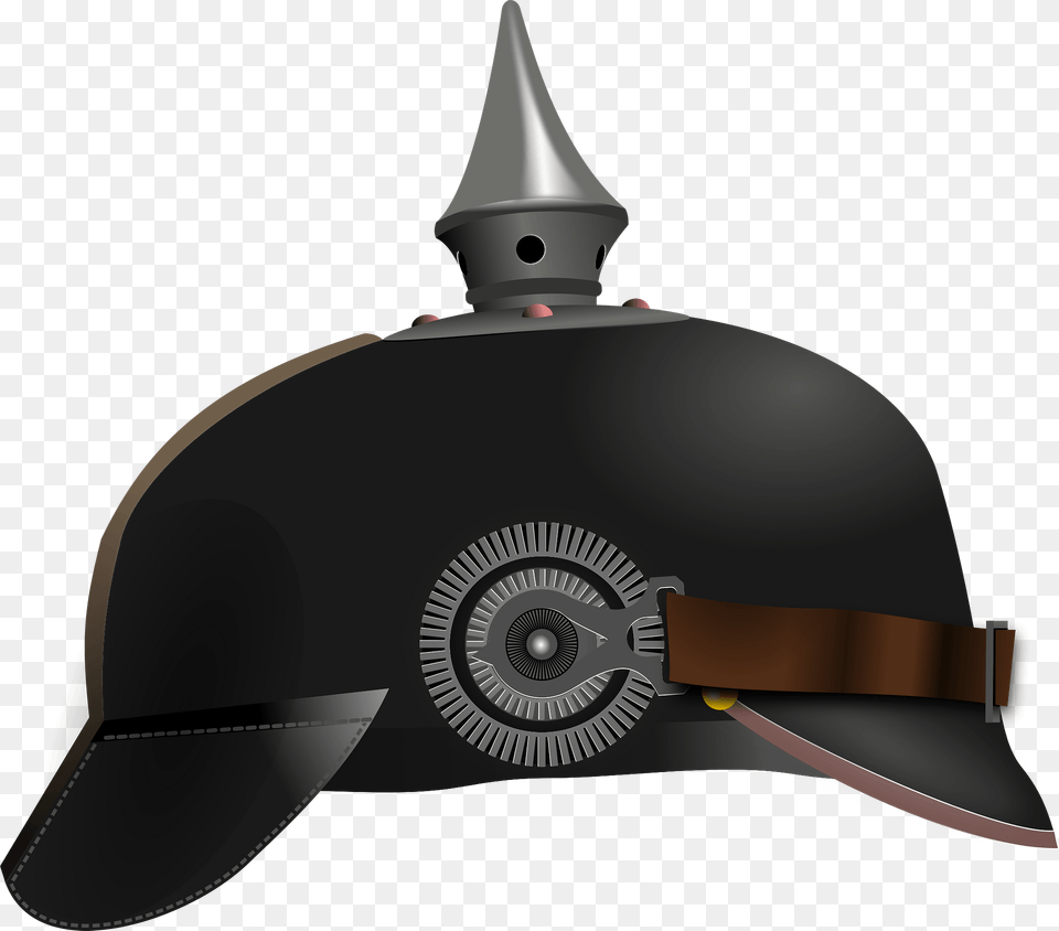 Pickelhaube German Helmet With A Spike On Top Clipart, Clothing, Hardhat, Baseball Cap, Cap Free Png