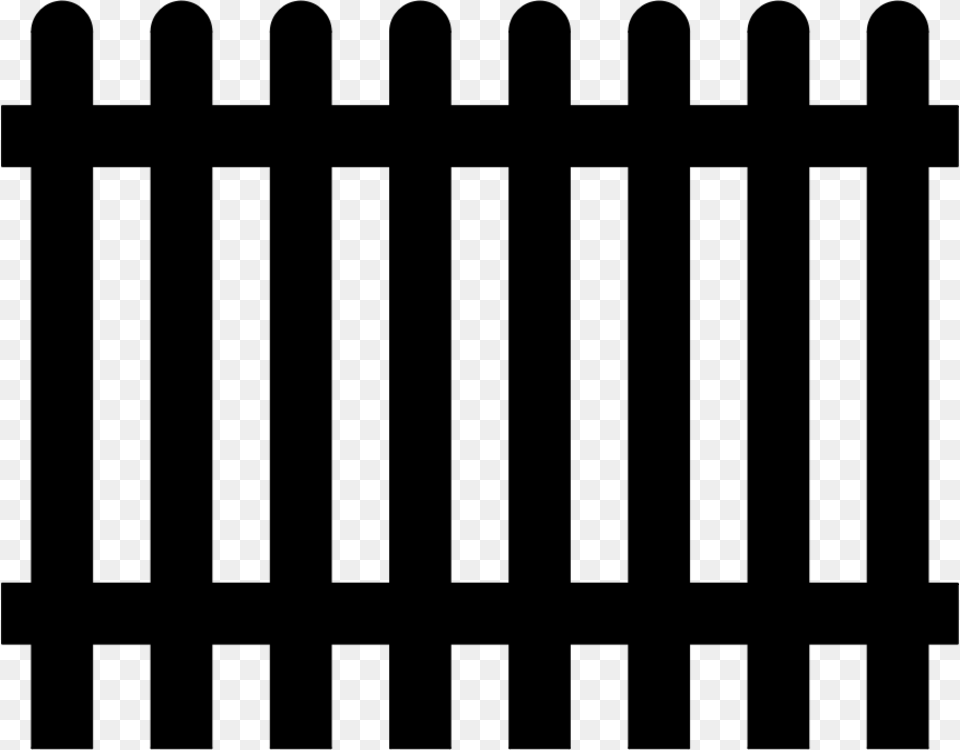 Picket Fence Garden Gate Wall, Gray Free Png
