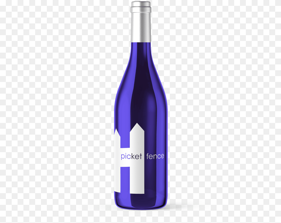 Picket Fence Glass Bottle, Alcohol, Beverage, Liquor, Wine Png Image