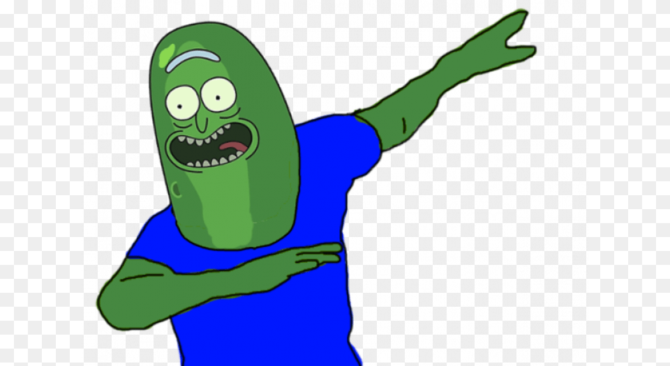 Pickle Rick Dab Transparent, Baby, Person, Cucumber, Food Png