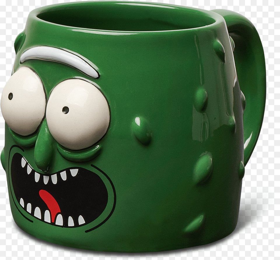 Pickle Rick Face, Cup, Beverage, Coffee, Coffee Cup Free Png Download