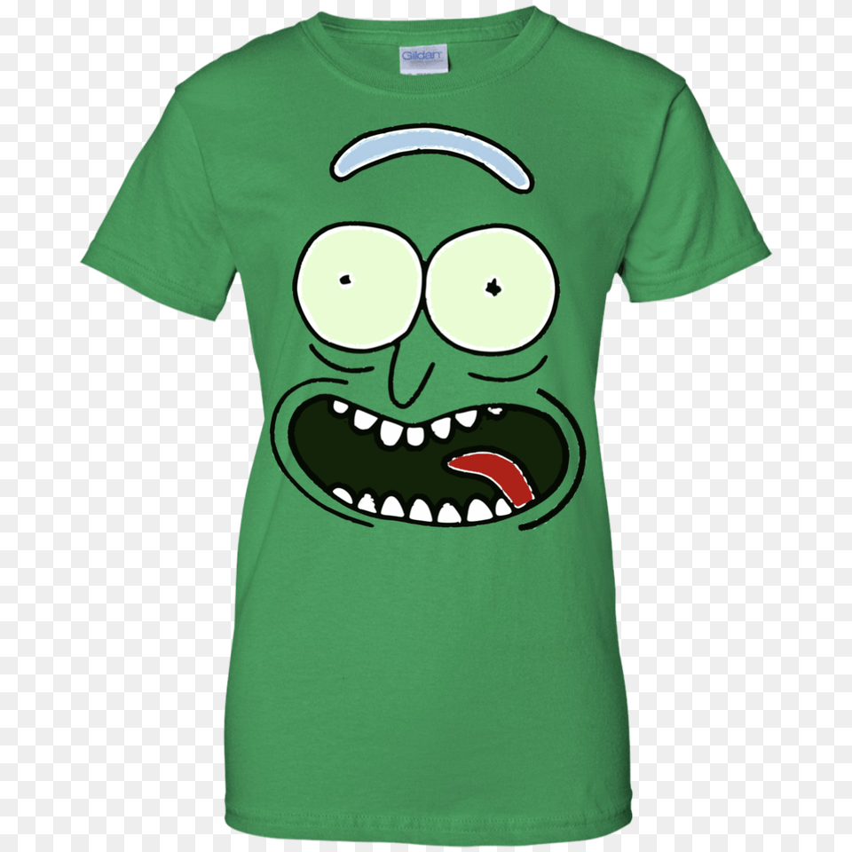 Pickle Rick Face Shirt Rick And Morty, Clothing, T-shirt, Person Free Png Download