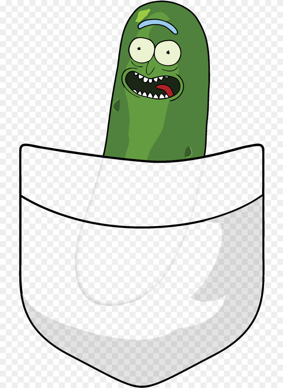 Pickle Rick In A Pocket, Cucumber, Food, Plant, Produce Png Image