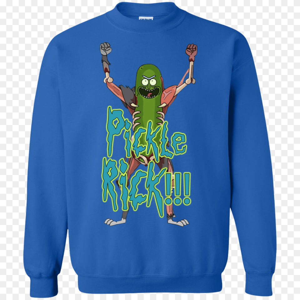 Pickle Rick Rick And Morty Sweater, Clothing, Sweatshirt, Knitwear, T-shirt Png