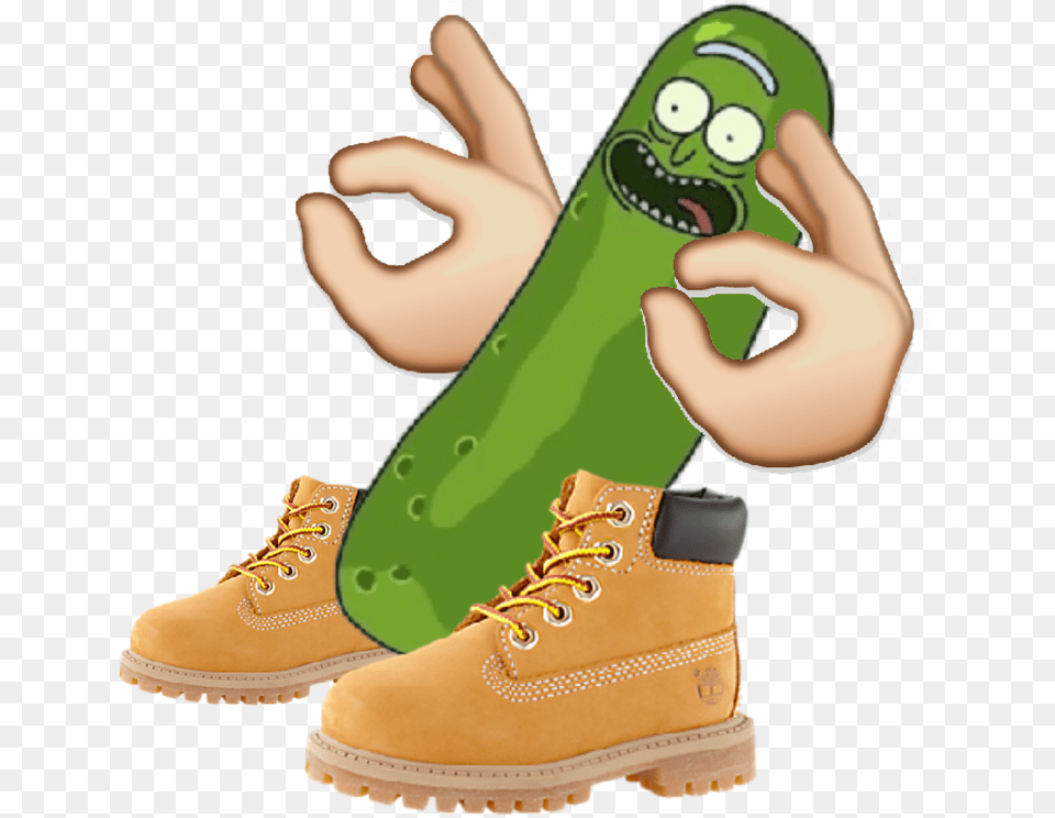Pickle Rick With By Pickle Rick Transparent Background, Clothing, Footwear, Shoe, Baby Png Image