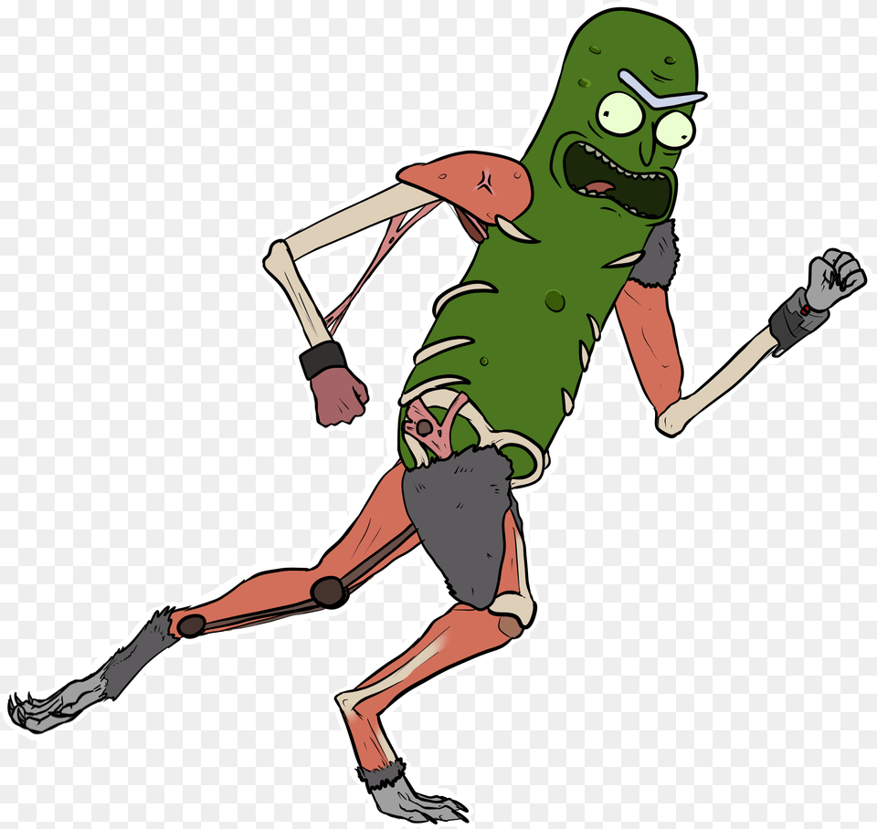 Pickle Rick With Rat Suit, Person, Ball, Sport, Tennis Free Png Download