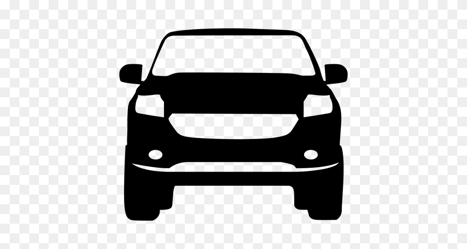 Pickup Front View Silhouette, Transportation, Vehicle, Bumper, Device Free Png Download