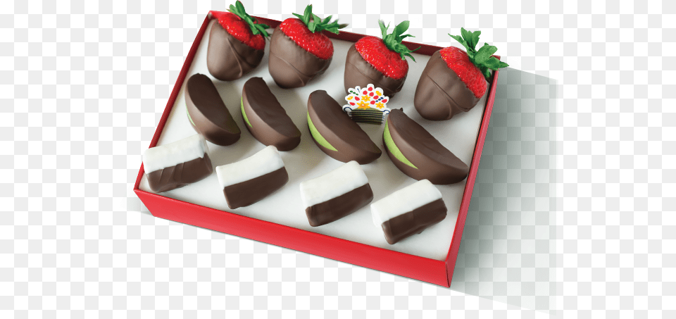 Pickup Only 50 Off Chocolate Dipped Mixed Fruit Box Fruit, Dessert, Food, Sweets, Berry Free Png Download
