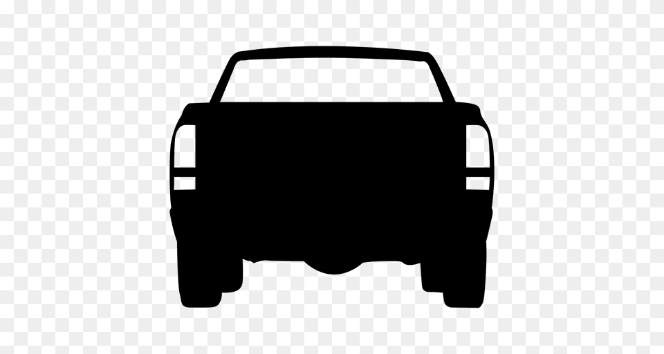 Pickup Rear View Silhouette, Pickup Truck, Transportation, Truck, Vehicle Free Transparent Png