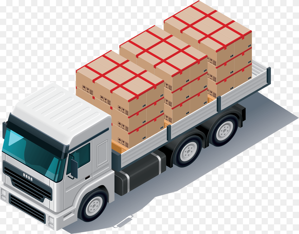 Pickup Truck Cargo Semi Trailer Truck Truck Load, Vehicle, Transportation, Trailer Truck, Box Png Image