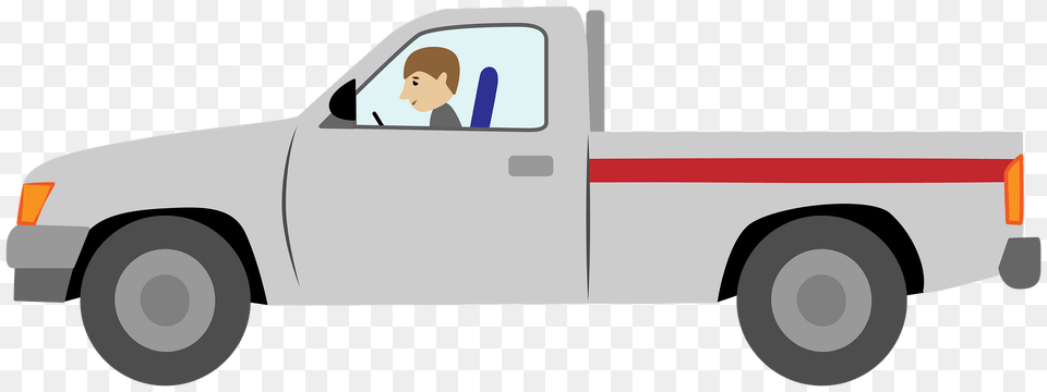 Pickup Truck Clipart, Pickup Truck, Vehicle, Transportation, Person Png Image