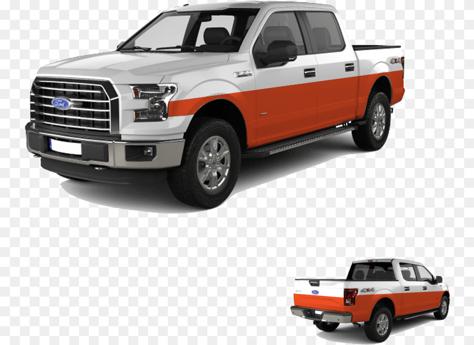 Pickup Truck Partial Wrap Ford F Series, Pickup Truck, Transportation, Vehicle, Machine Free Png Download