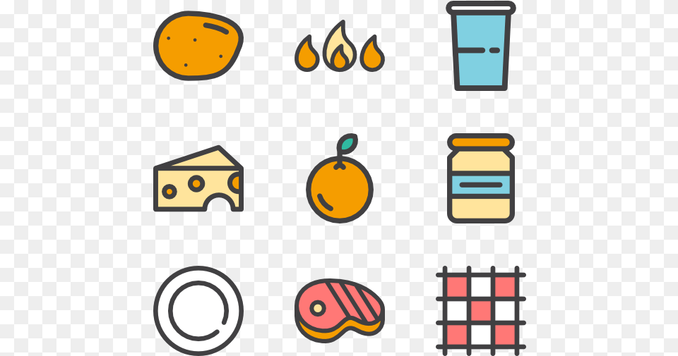 Picnic And Bbq Icons Picnic Icons, Food, Sweets Free Png Download