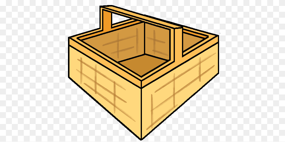 Picnic Basket, Box, Crate, Wood Free Transparent Png
