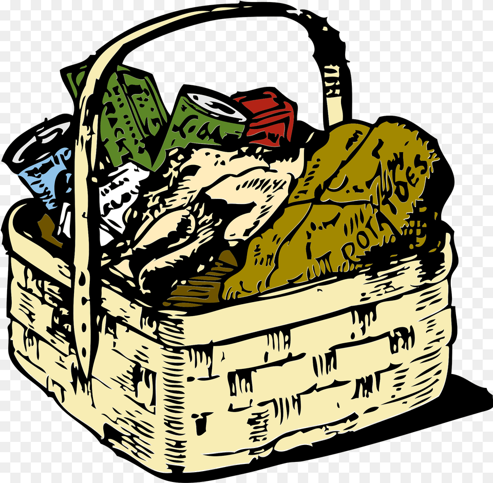 Picnic Basket Clipart, Face, Head, Person, Shopping Basket Free Png Download