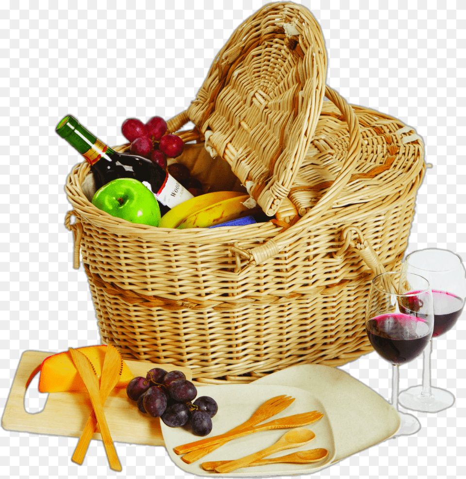 Picnic Basket Food Dessert Multicolored Blanket Gifts For Him On Valentine39s Day In India, Banana, Fruit, Plant, Produce Free Transparent Png