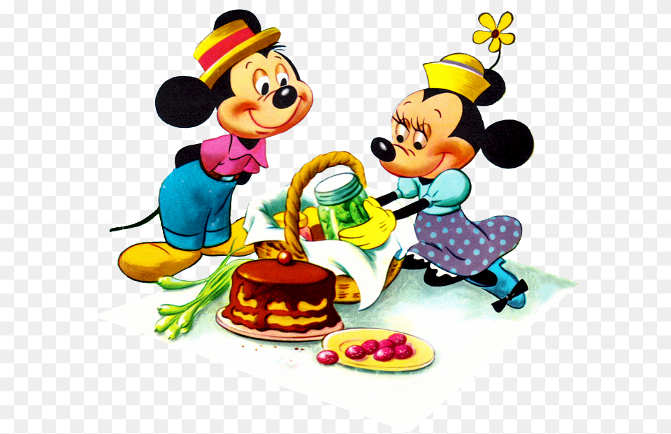 Picnic Clipart Mickey Mouse, Person, People, Food, Baby Free Png