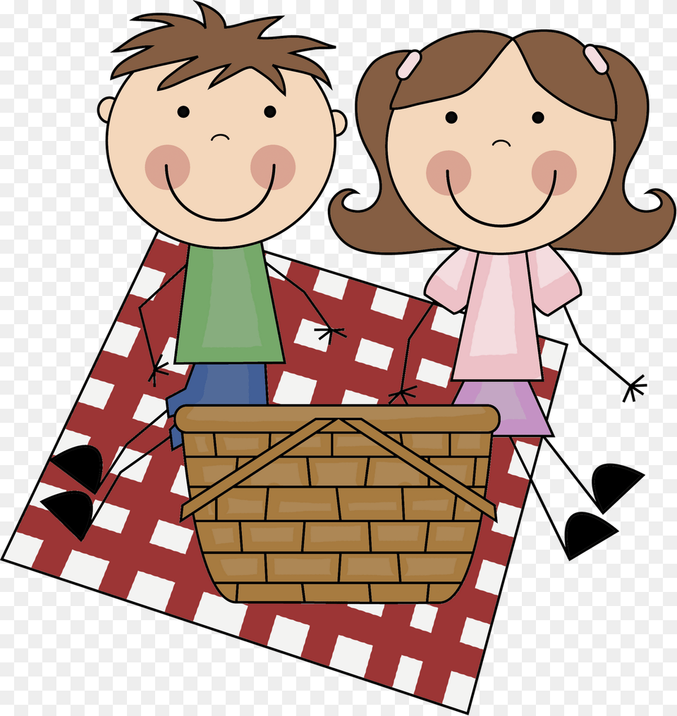 Picnic Clipart Picnic Rug, Basket, Face, Head, Person Free Png Download