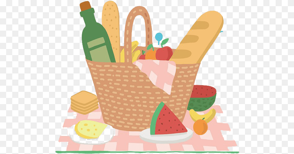Picnic Picture Cartoon Picnic Basket, Food, Lunch, Meal, Fun Free Png Download