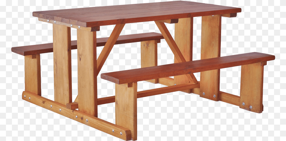 Picnic Table, Wood, Dining Table, Furniture, Stained Wood Free Png