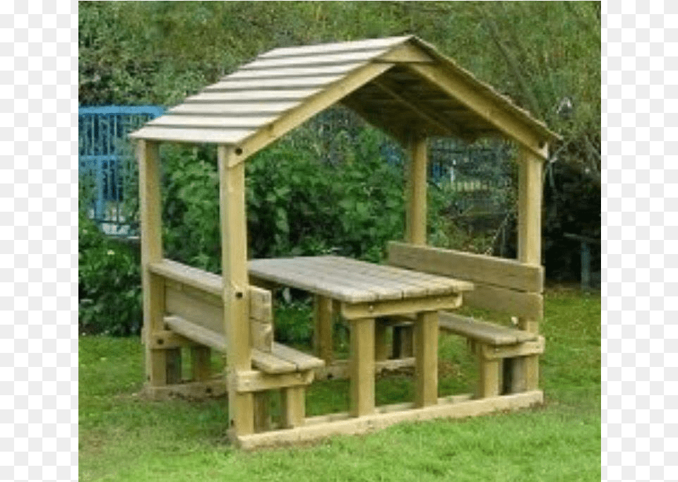 Picnic Table Gazebo, Wood, Outdoors, Hardwood, Stained Wood Free Transparent Png