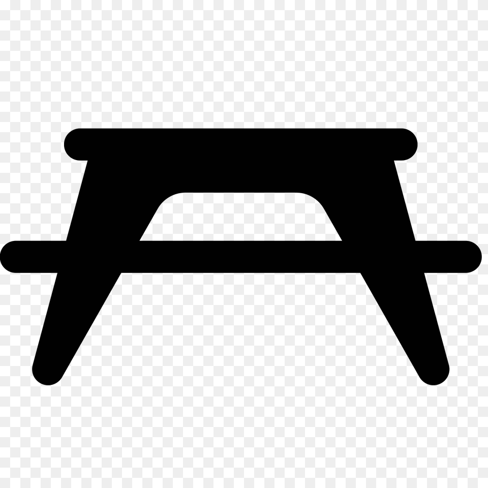 Picnic Table Icon, Gray Png Image