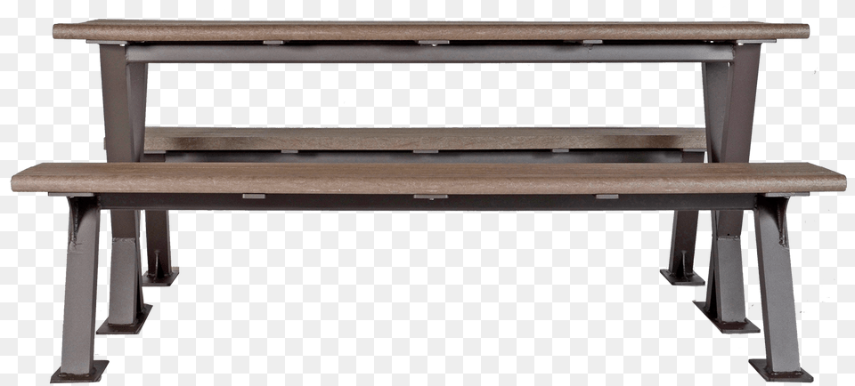 Picnic Table Side View, Bench, Furniture, Desk, Wood Free Png
