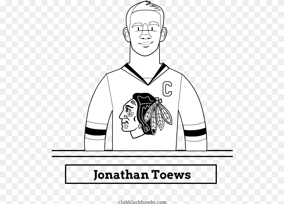 Pics Of Coloring Pages Of Blackhawks Hockey Chicago Blackhawks, T-shirt, Person, People, Clothing Png