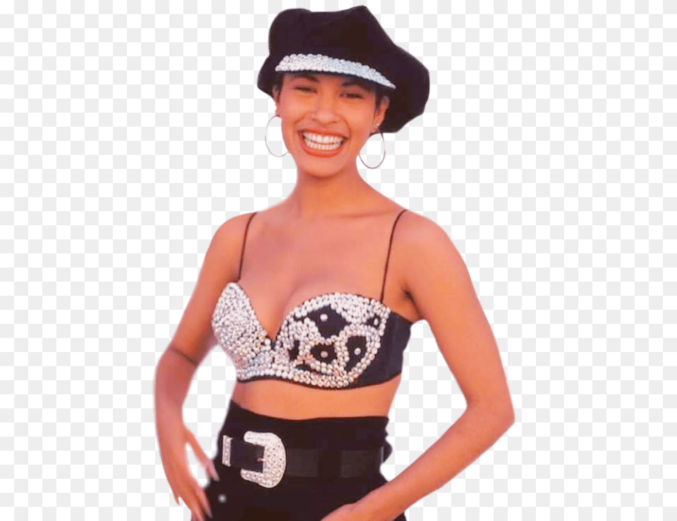 Picsart Freetoedit Woman Mujer Stickers Selena Selena Quintanilla With Hat, Head, Female, Person, Face Png Image